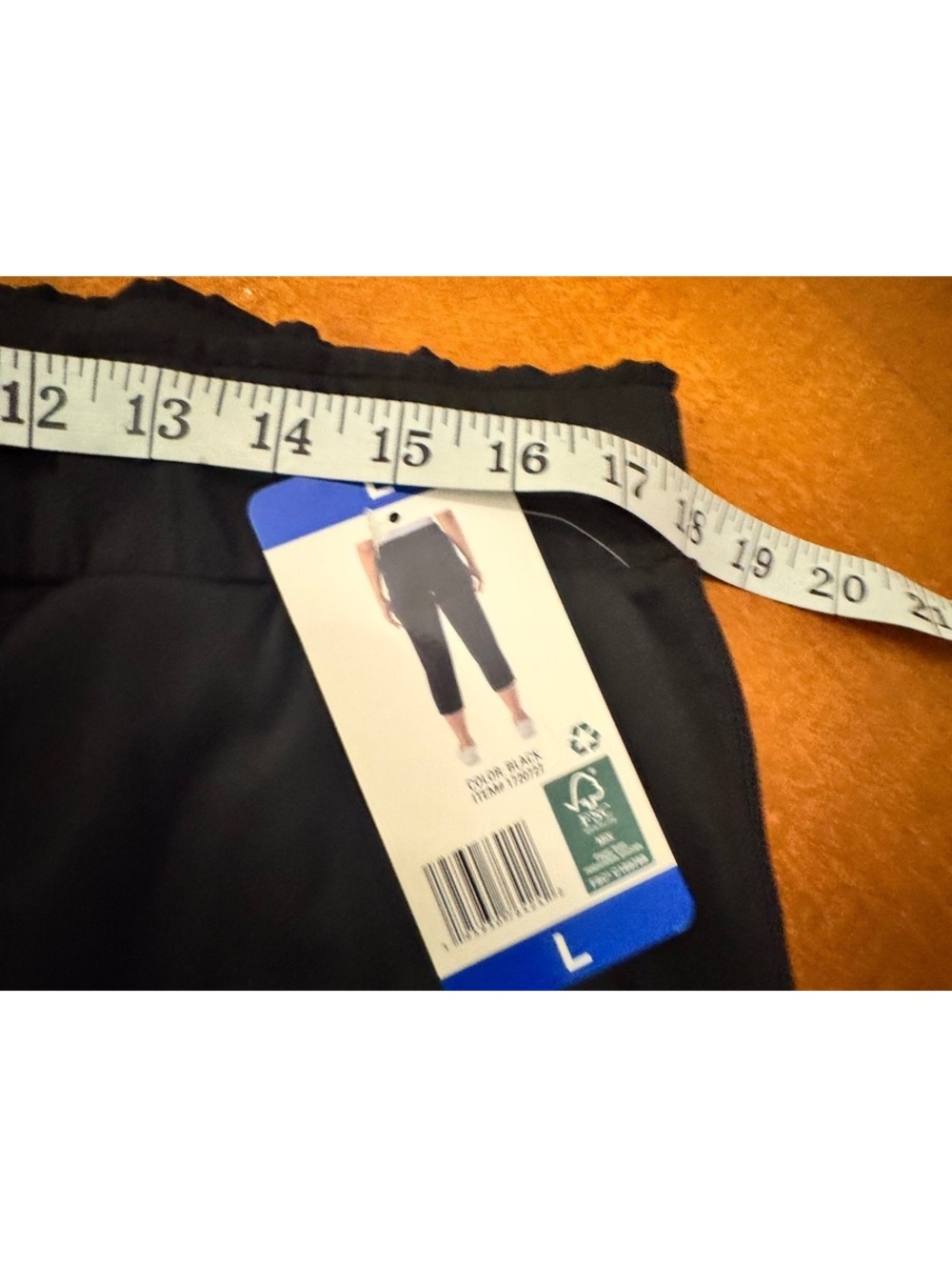 32 Degree Eco Cool Black Capri Pants Size L 3214 - Picture 4 of 6